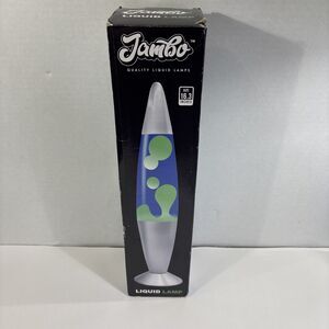 JAMBO 16.3" Lava Liquid Lamp, Blue/Yellow New Open Box